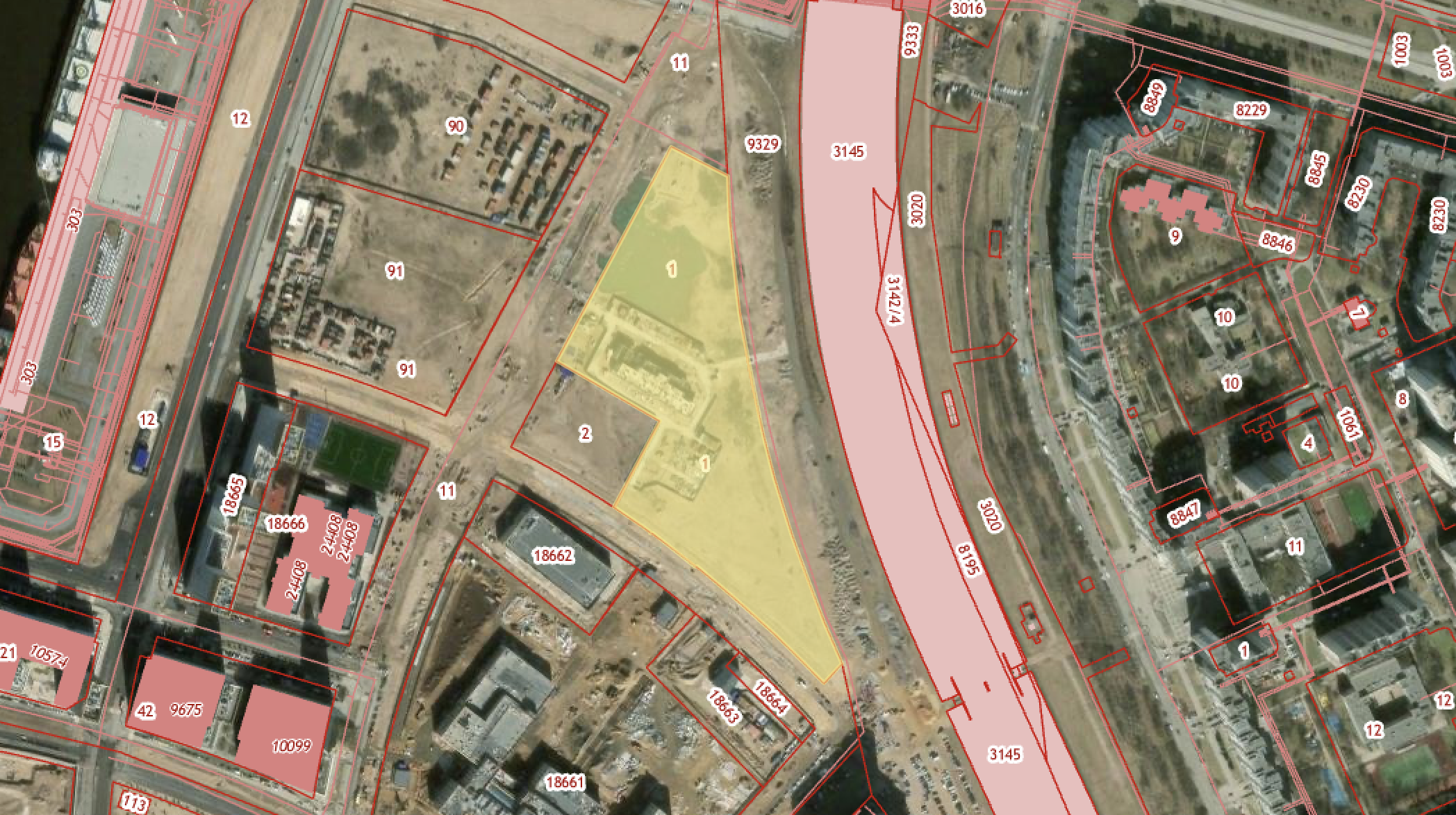 Участок с разрешением на строительство (РнС) на намывных территориях Васильевского острова