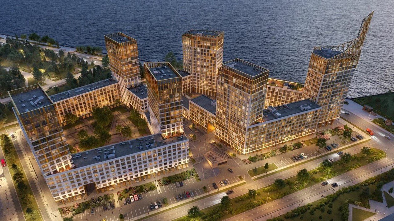 Участок с разрешением на строительство (РнС) на намывных территориях Васильевского острова