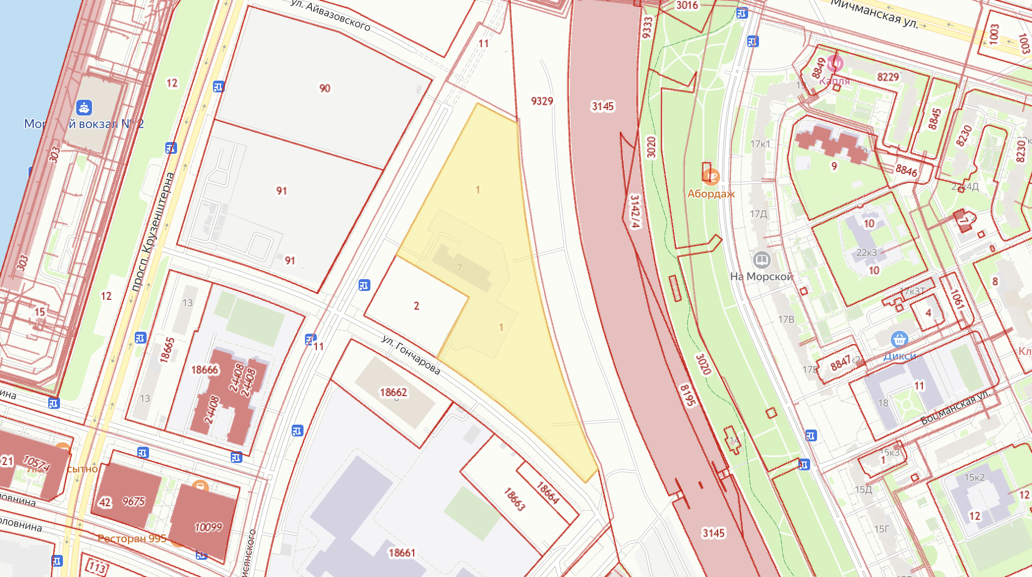 Участок с разрешением на строительство (РнС) на намывных территориях Васильевского острова