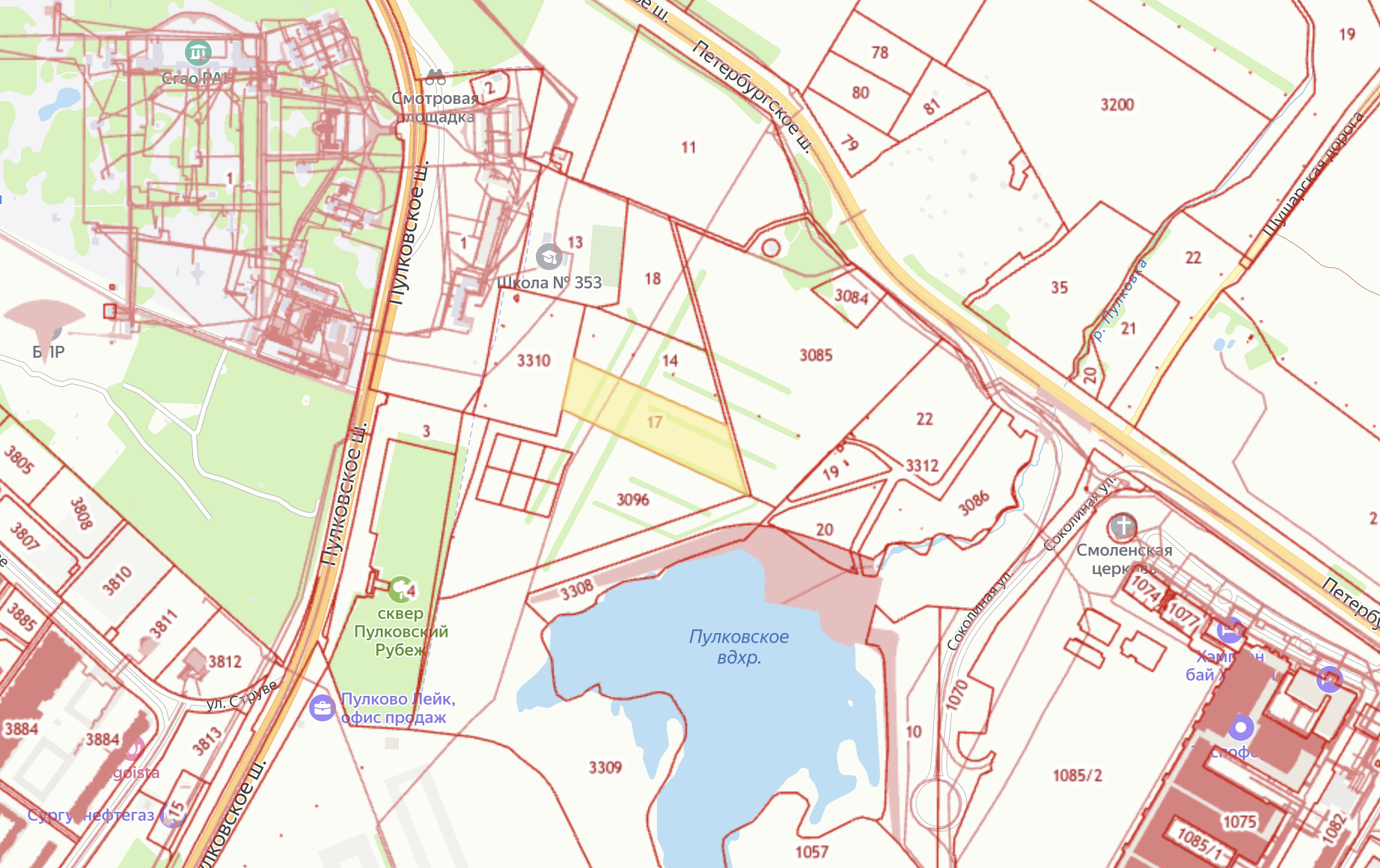 Земельный участок 2,53 га в поселке Шушары (Санкт-Петербург)