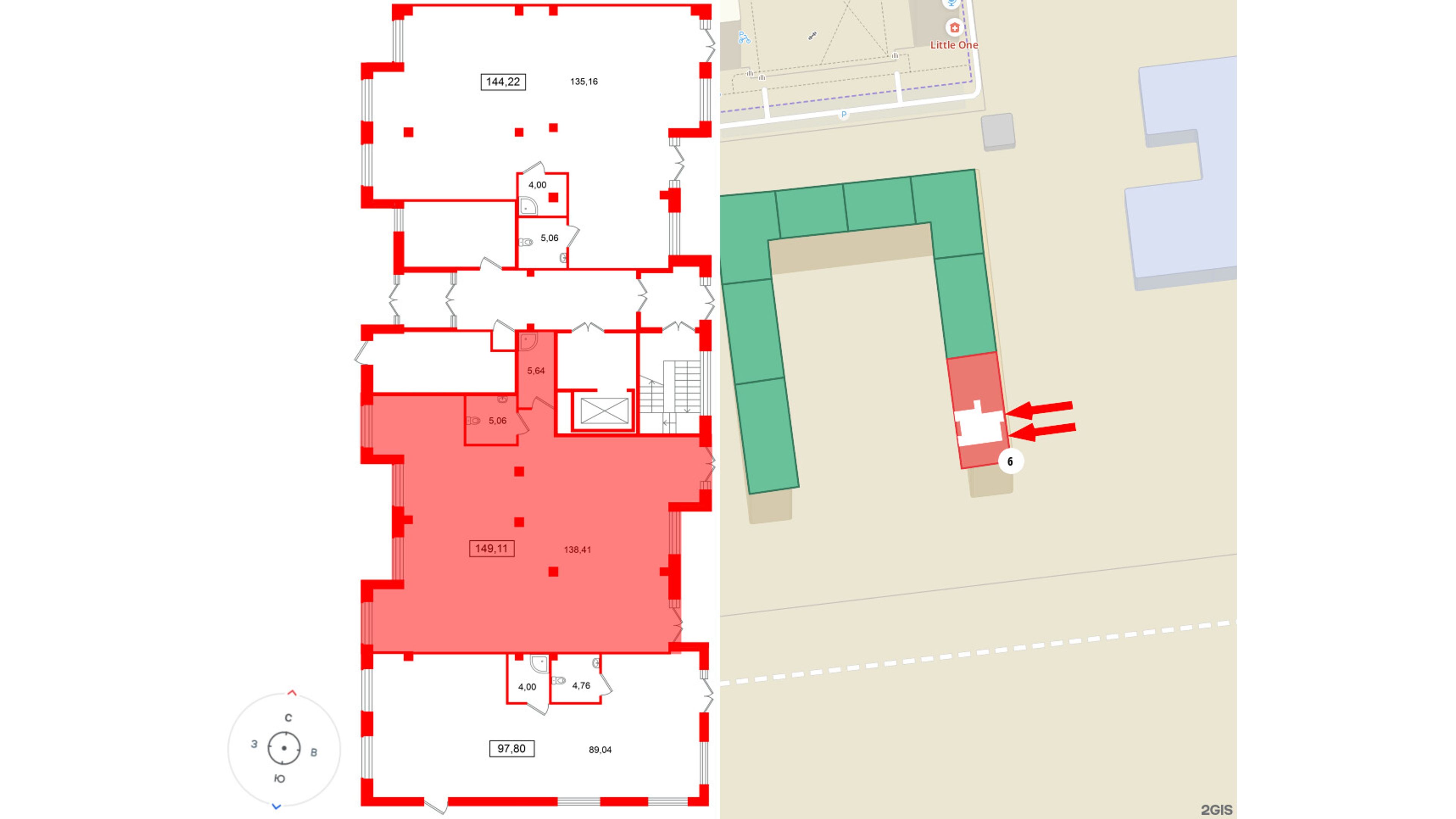 Коммерческое помещение 149,11 м² в активно застраиваемом микрорайоне